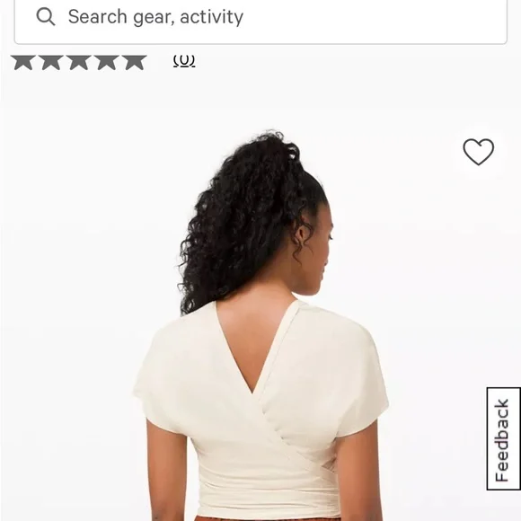 Like new lululemon It’s a tie tee beige size 4 - Picture 3 of 14